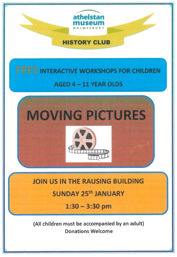 Athelstan Museum History Club - Moving Pictures - Free Interactive Workshops for 4 to 11 year olds
